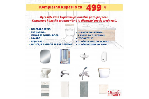 Kupatilo za 499 e- povoljno opremite Vaše kupatilo!