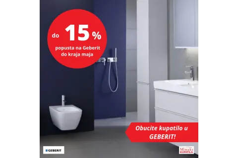 Maj je mesec GEBERITA u Mimaksu!: Akcija GEBERIT asortimana do 15% do kraja maja.