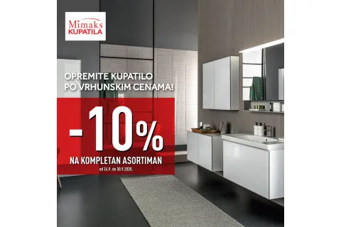 Sve za kupatilo uz 10% popusta!: Akcija Mimaks