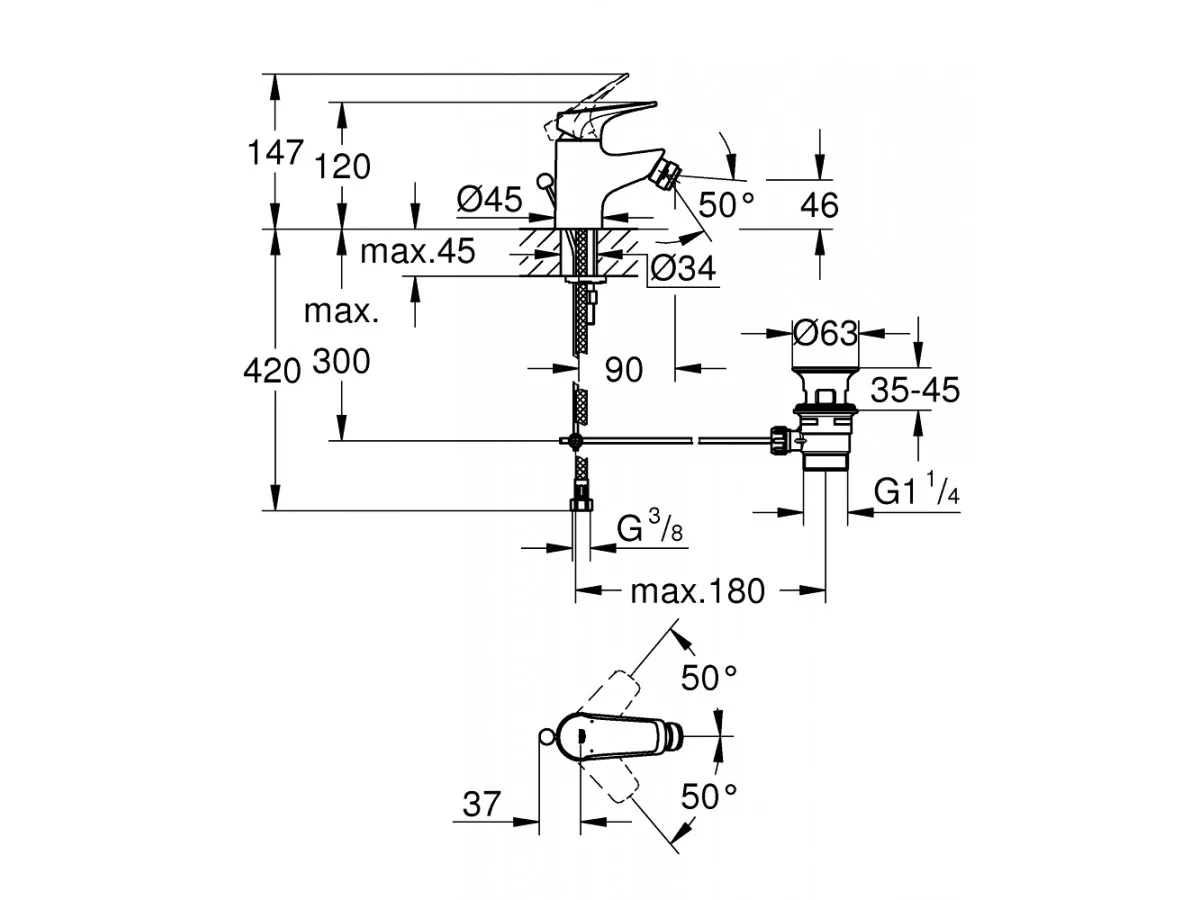 GROHE BAUFLOW BIDE 23754000 