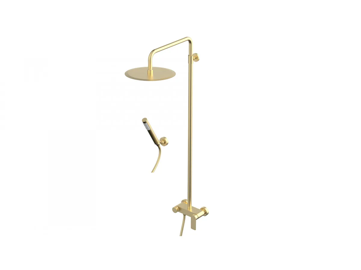 Stolz S2 Gold Baterija Za Tus Kadu Sa Usponskim Tusem D.250Mm 237251G 