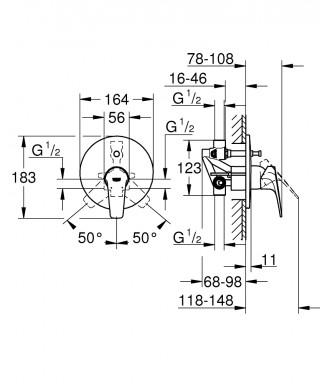 GROHE BAUFLOW PREBACIV UZIDNA 29113000 