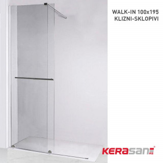 KER TUS PARAVAN WALK-IN KLIZNI 1000x1950/8 mm (providno staklo) - WIN SLIDE 100 