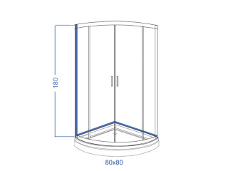 LINNI TUS KABINA R80 CLASSIC bela/mat 4mm 