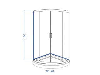 LINNI TUS KABINA R90 CLASIC bela/mat 4mm 