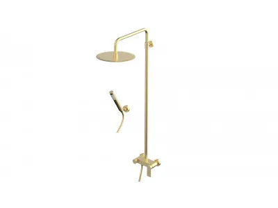 Stolz S2 Gold Baterija Za Tus Kadu Sa Usponskim Tusem D.250Mm 237251G 