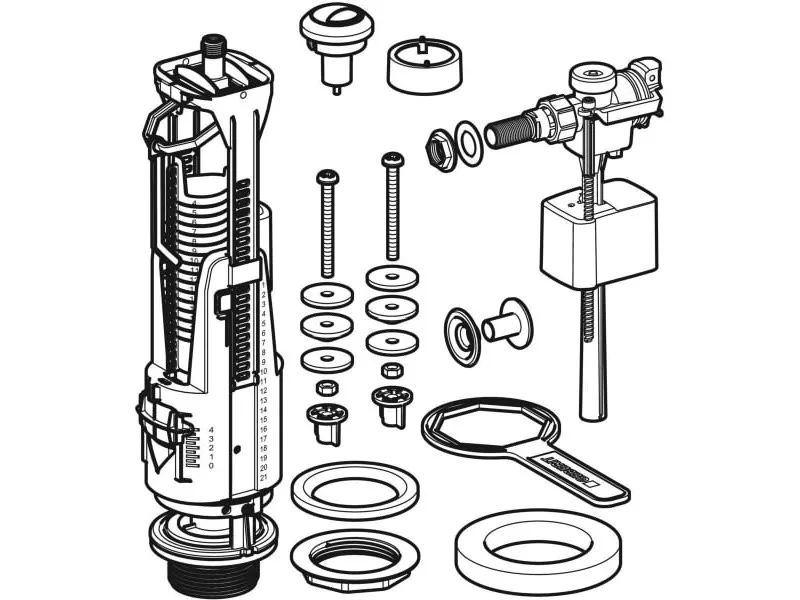 GEBERIT Garnitura Za Monoblok Impuls Basic530 Dual 136.932.21.2 