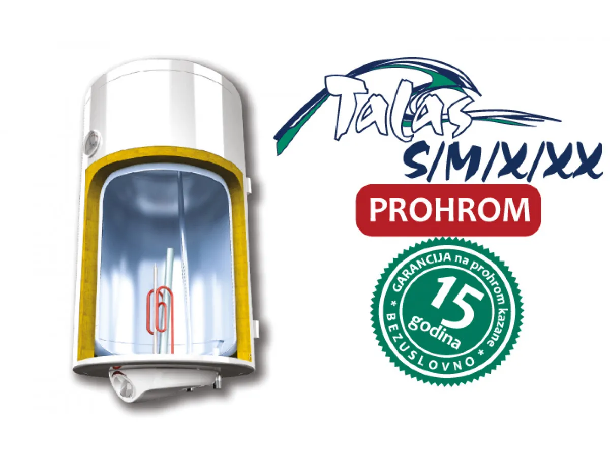 ELIT BOJLER TALAS S 60L SLIM - PROHROM (980x360mm/2000W) 