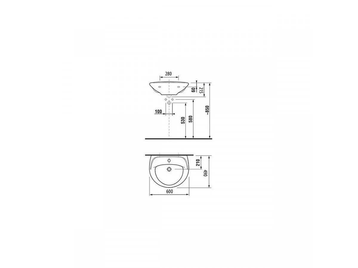 JIKA PRO LAVABO 60CM 07910 