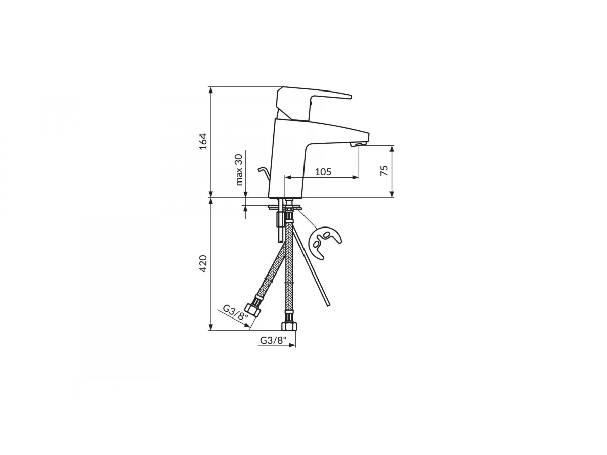 Rosan Cubo Baterija Za Lavabo Jc30101 