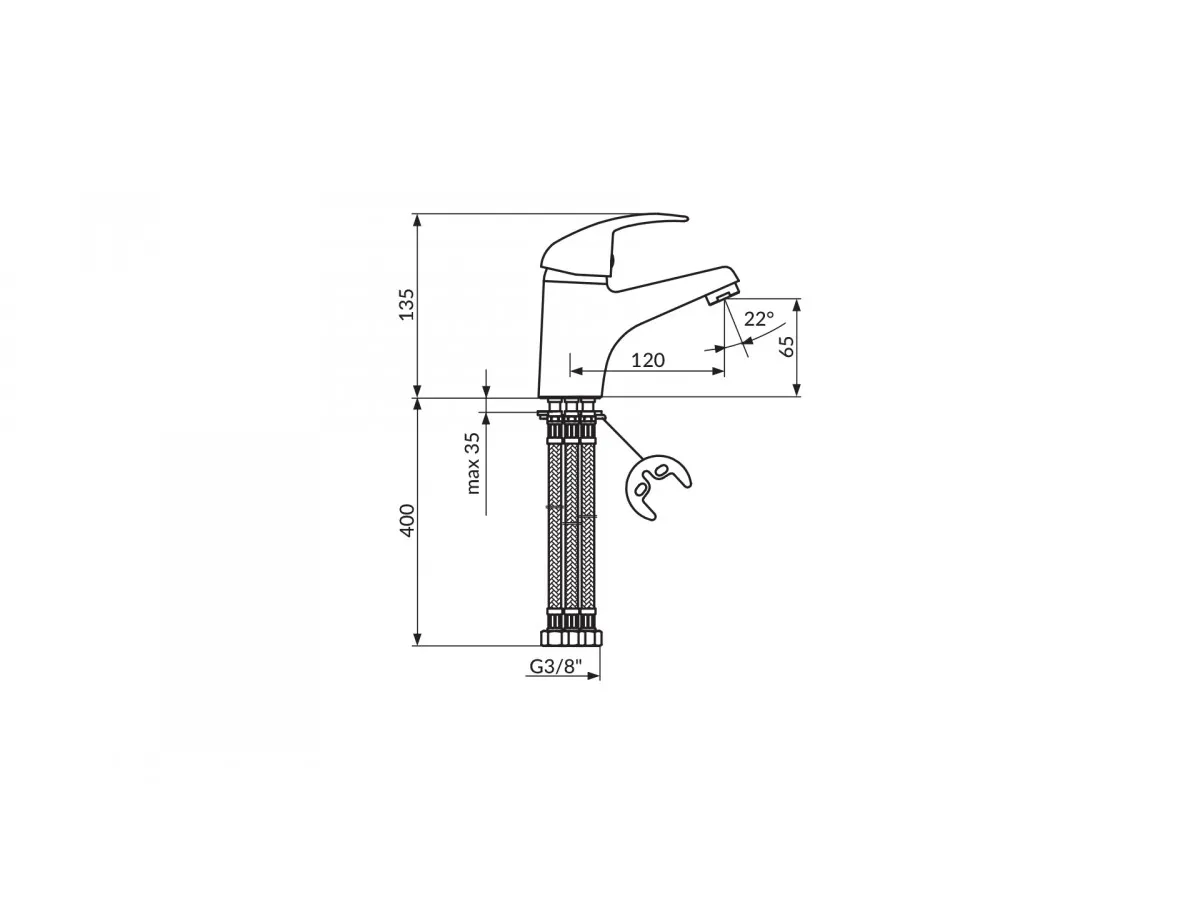 Rosan King Baterija Za Lavabo Sa 3 Cevi J301003 