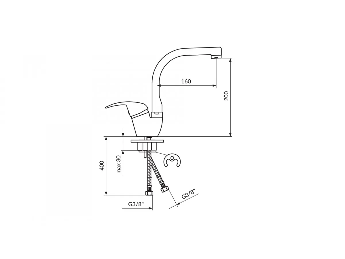 Rosan King Baterija Za Sudoperu Sa 2 Cevi J382001 