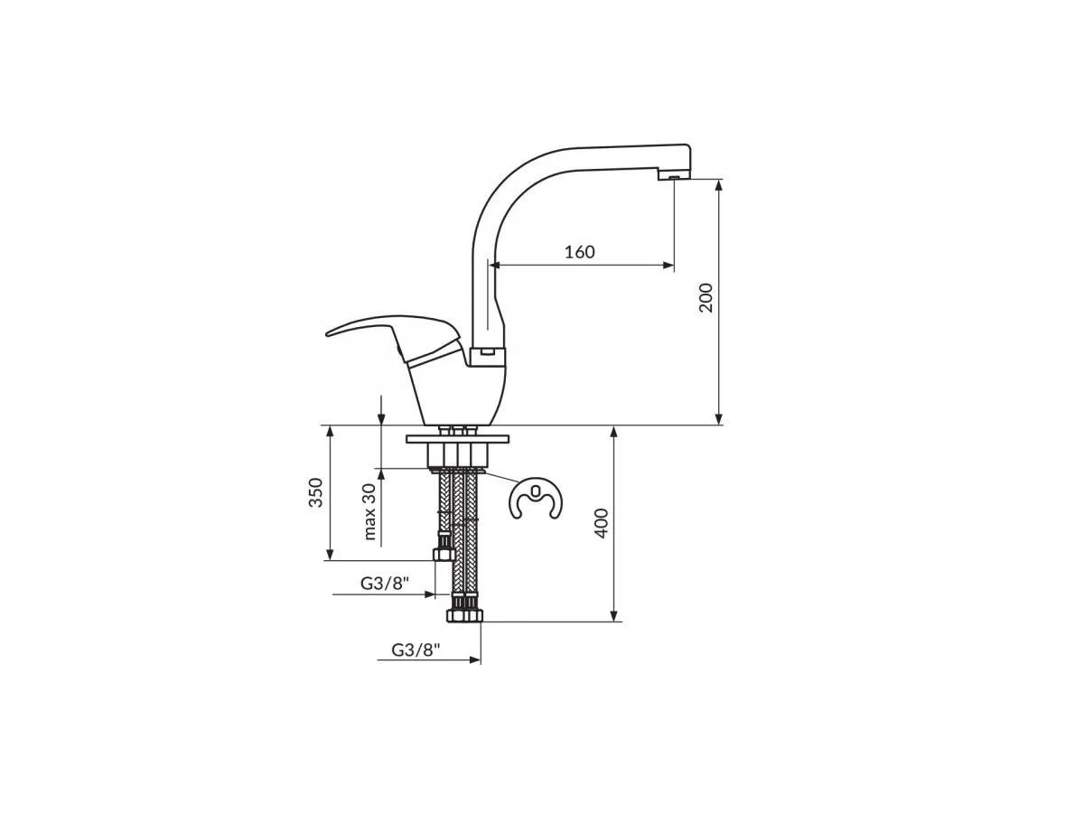 Rosan King Baterija Za Sudoperu Sa 3 Cevi J382003 