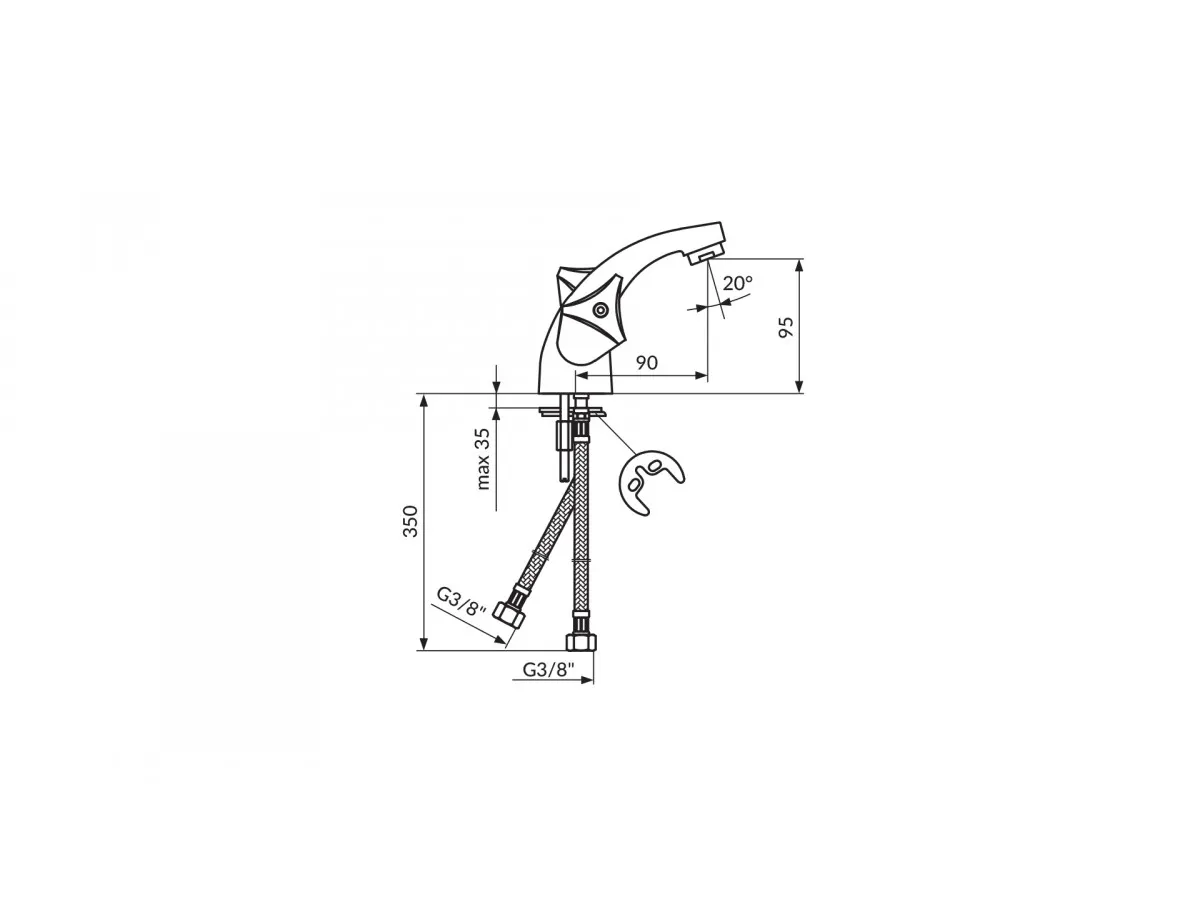 Rosan Klasik Baterija Za Lavabo K21101 