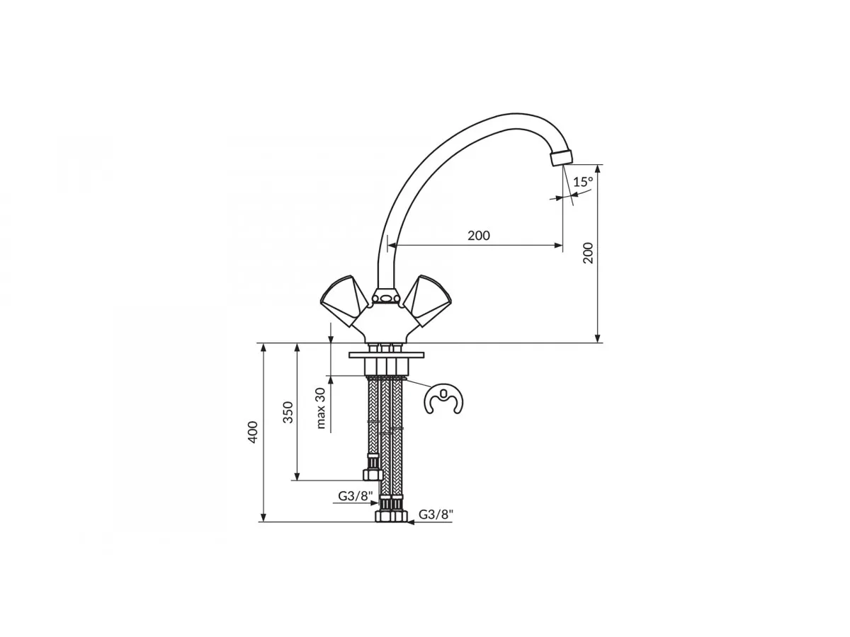 Rosan Klasik Baterija Za Sudoperu Sa 3Cv K26101 