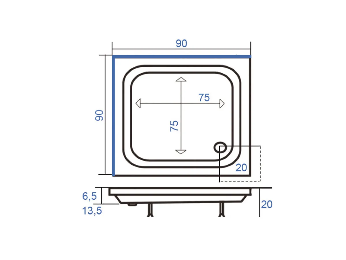 LINNI TUS KADA 90X90 KASHMIR skidajuca obloga 