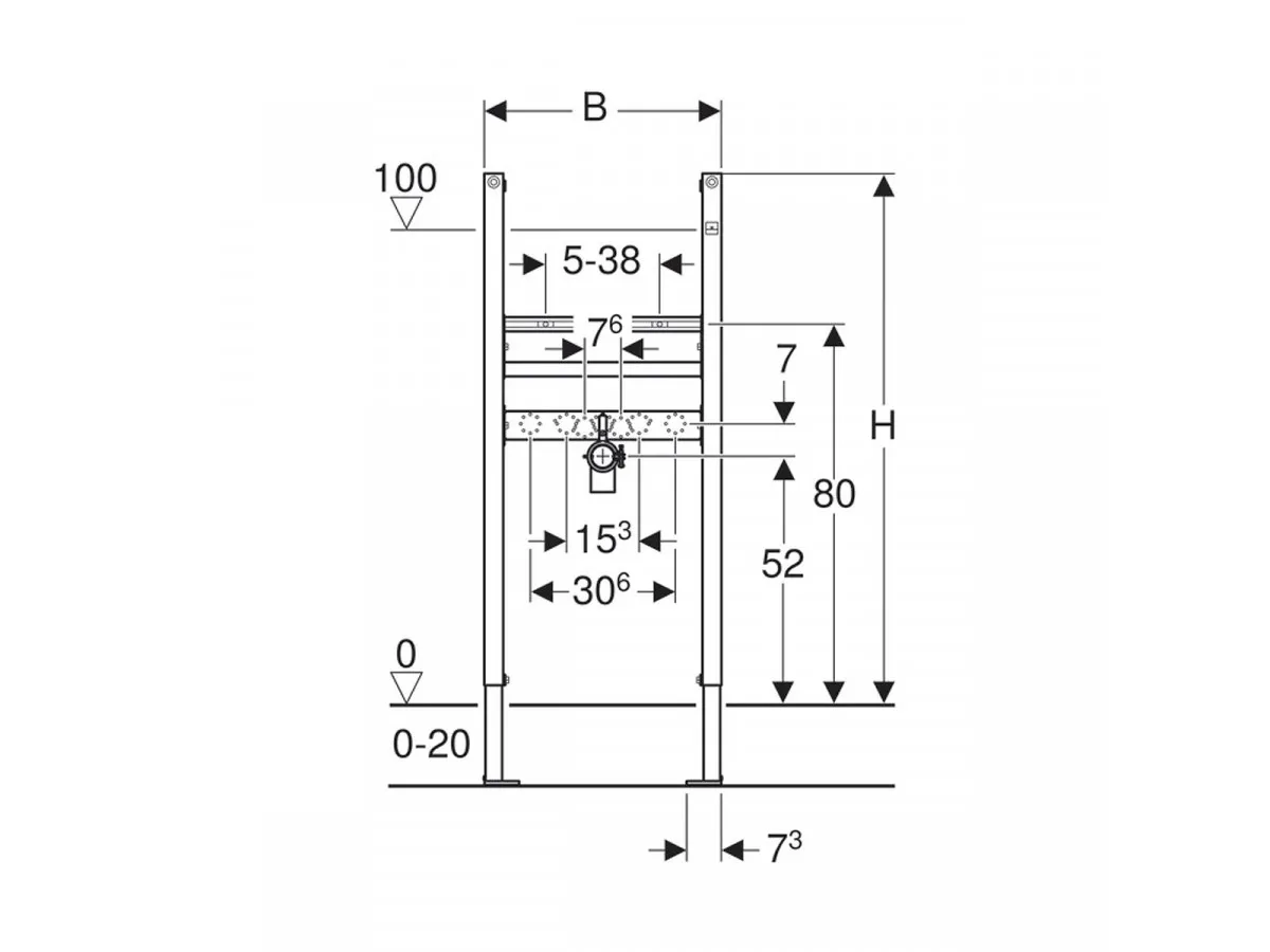 GEBERIT UGRADNI ELEMENT DUOFIX ZA LAVABO 111.471.00.1 