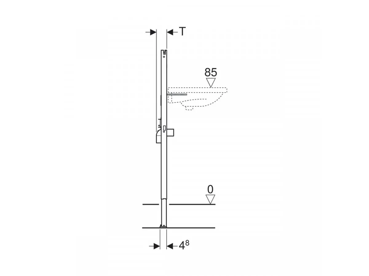 GEBERIT UGRADNI ELEMENT DUOFIX ZA LAVABO 111.471.00.1 