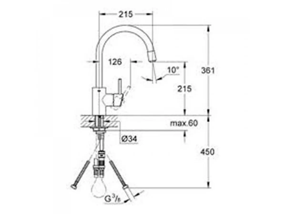 GROHE CONCETTO SUDOPERA 32663001 