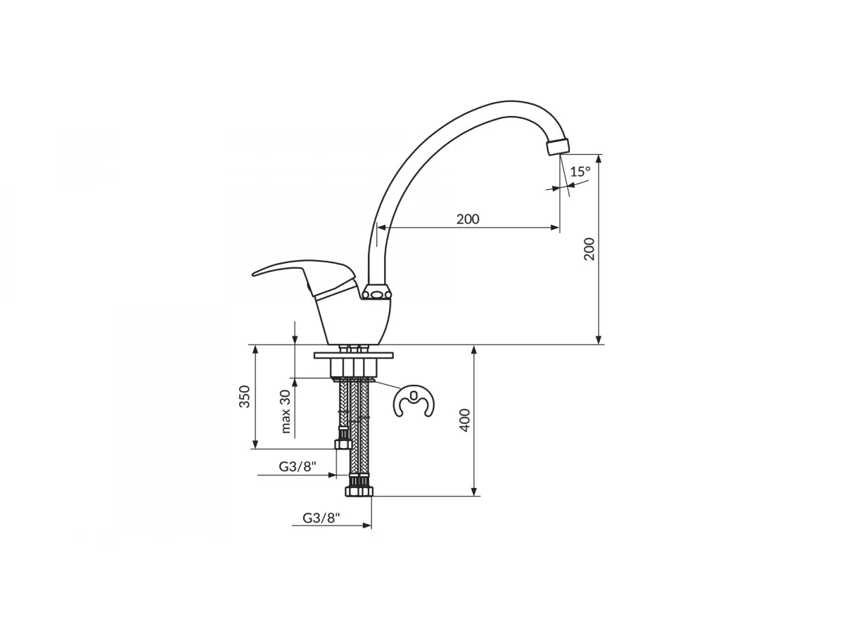 Rosan King Baterija Za Sudoperu Sa 3 Cevi J382103 