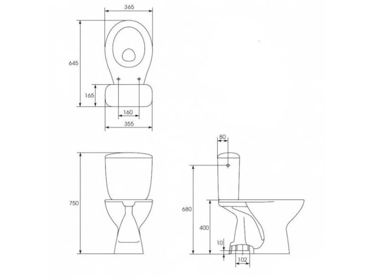 CERSANIT MONOBLOK PRESIDENT SIMPLON K08-029 