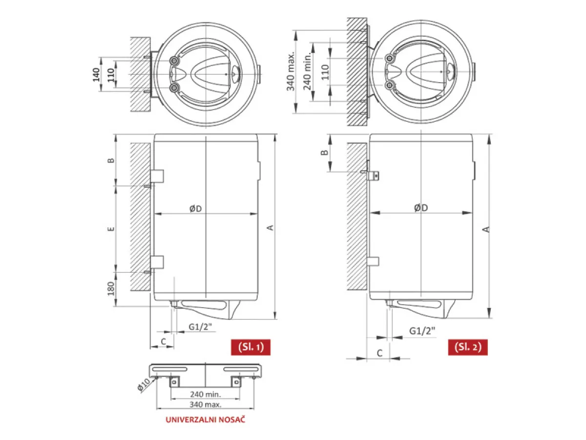 ELIT BOJLER TALAS XX 80L - PROHROM (750x500mm/2000W) 