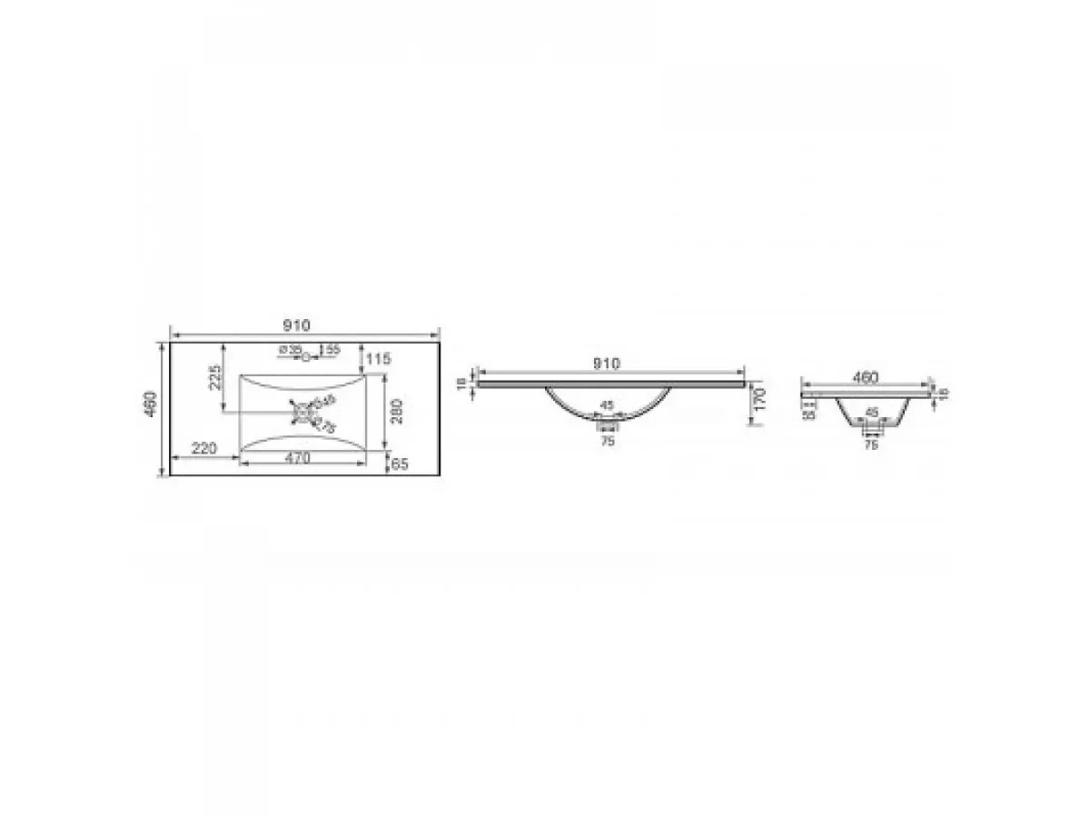 LAVABO TANKI LAVA 91CM 