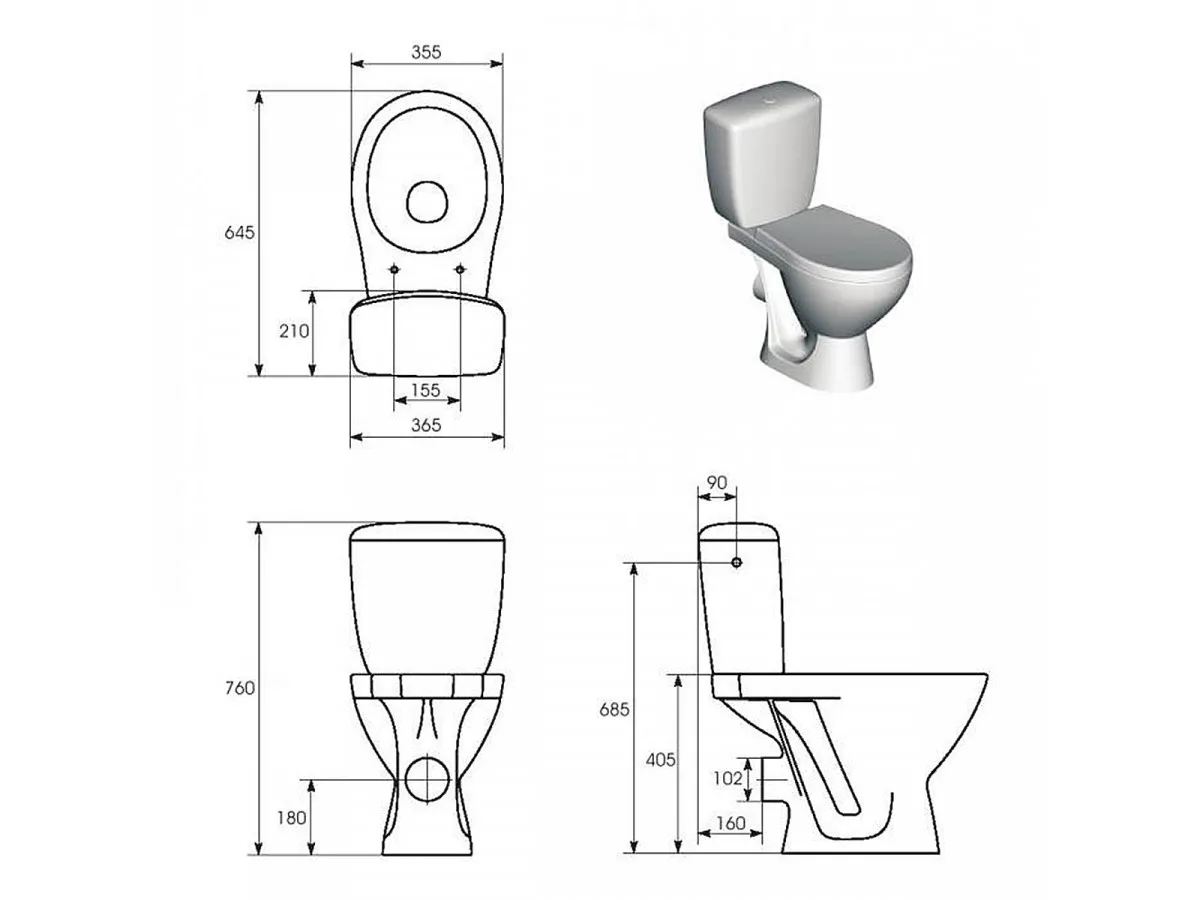 CERSANIT MONOBLOK CASCADA BALTIK 