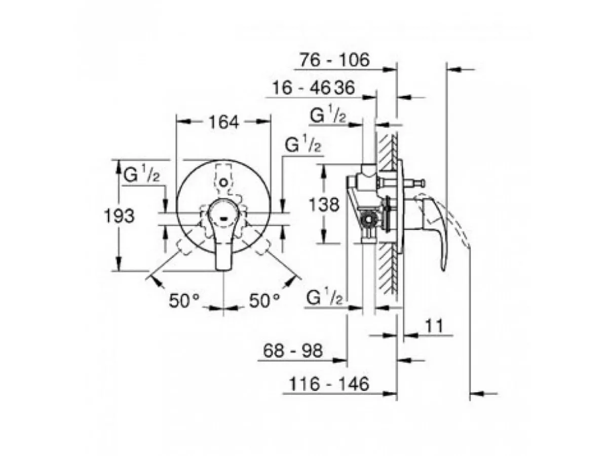 GROHE EUROSMART UGRADNA TK 33305002 