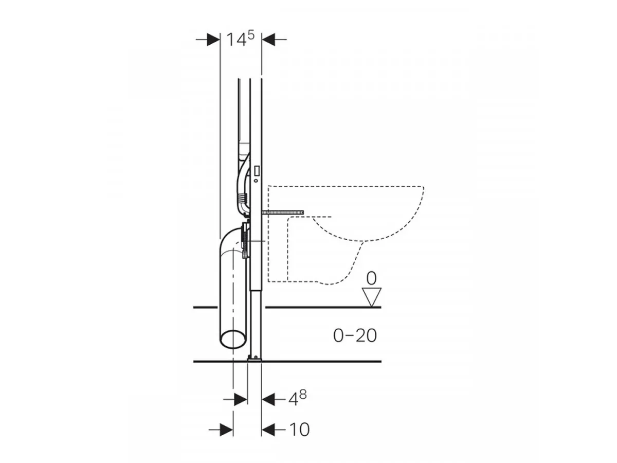 GEBERIT UGRADNI VODOKOTLIC SIGMA  DUOFIX 8CM ZA KONZOLNU WC SOLJU 111.796.00.1 