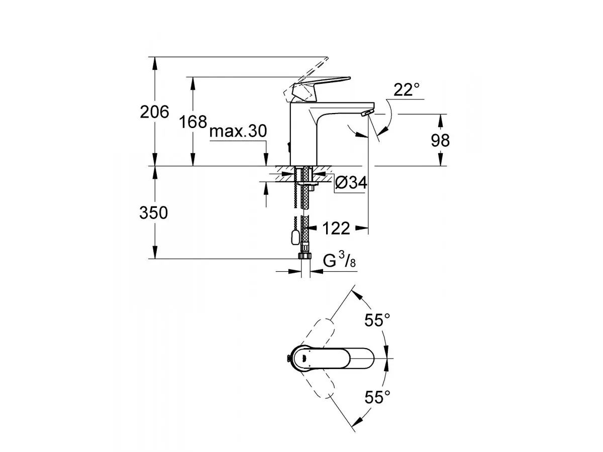 GROHE EUROSMART LAVABO 23326000 