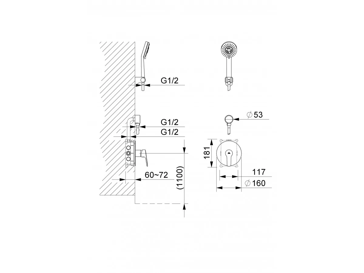 RUBINETA SET KUBO-1F-UNO 625014 