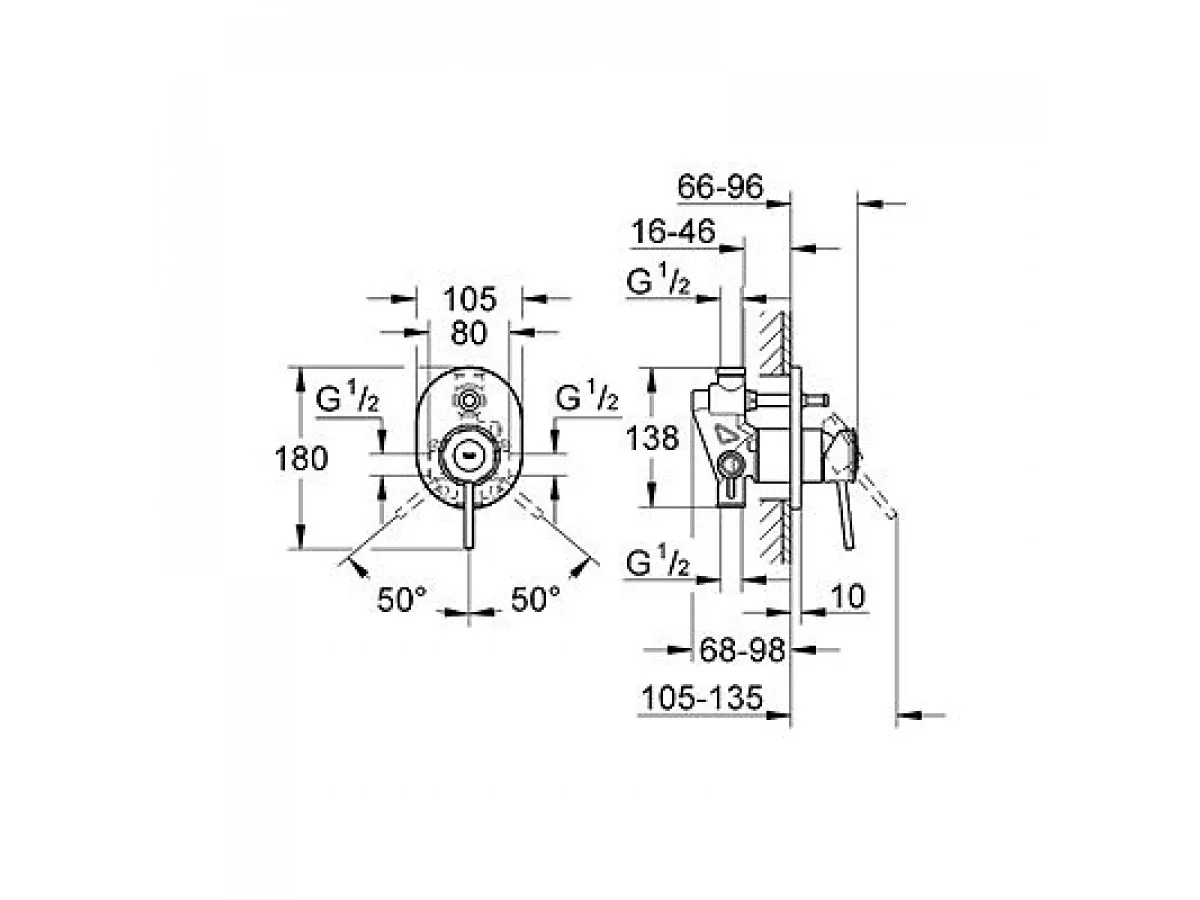 GROHE BAUCLASSIC KADA UGRADNA 29047000 