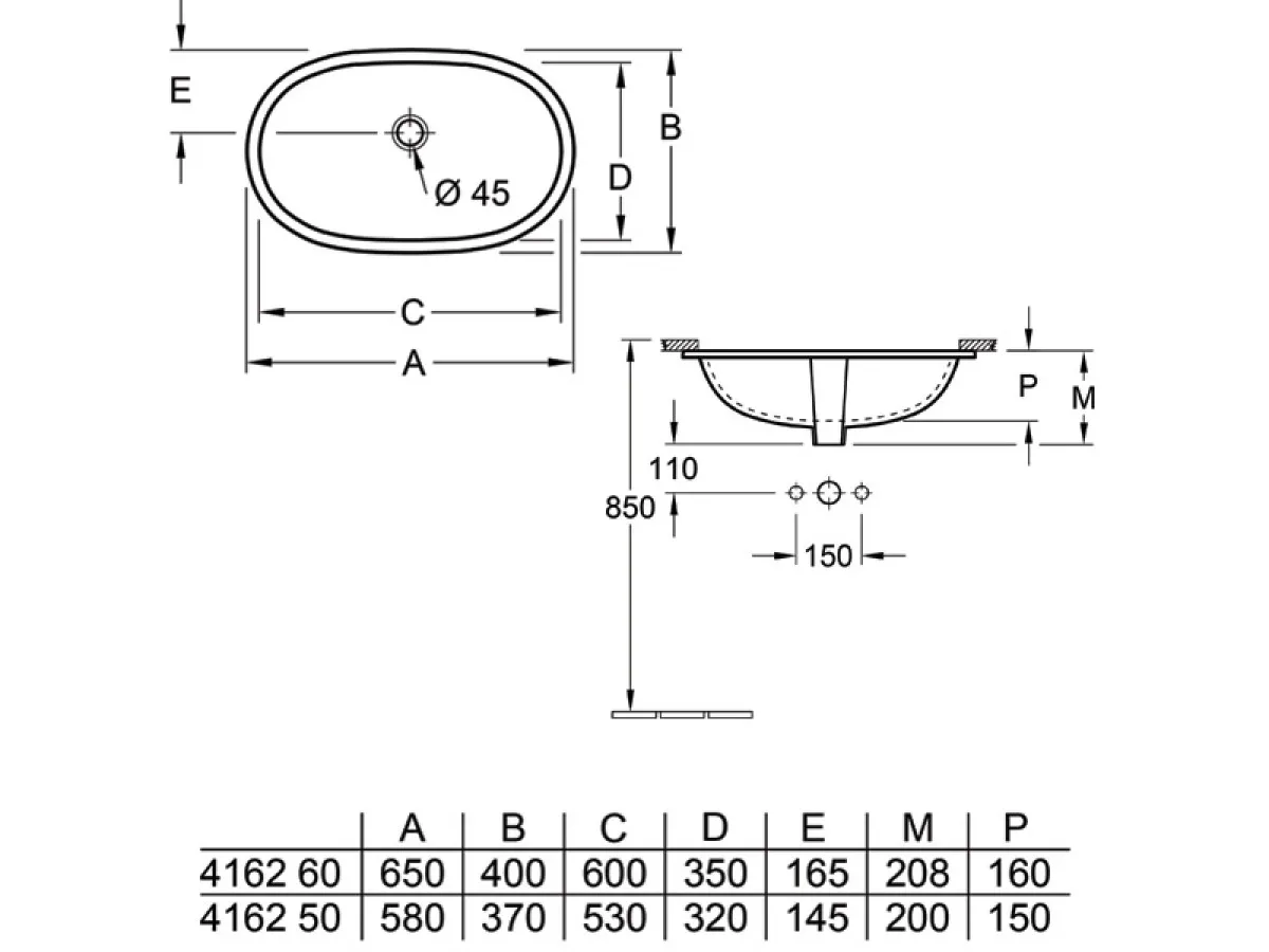 VB O NOVO LAVABO PODGRADNI  ŠVB 41626001Ć 600x350 