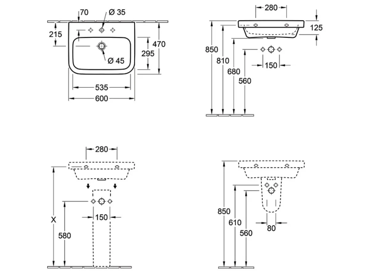 VB LAVABO 60X47 ARCHITECTURA 