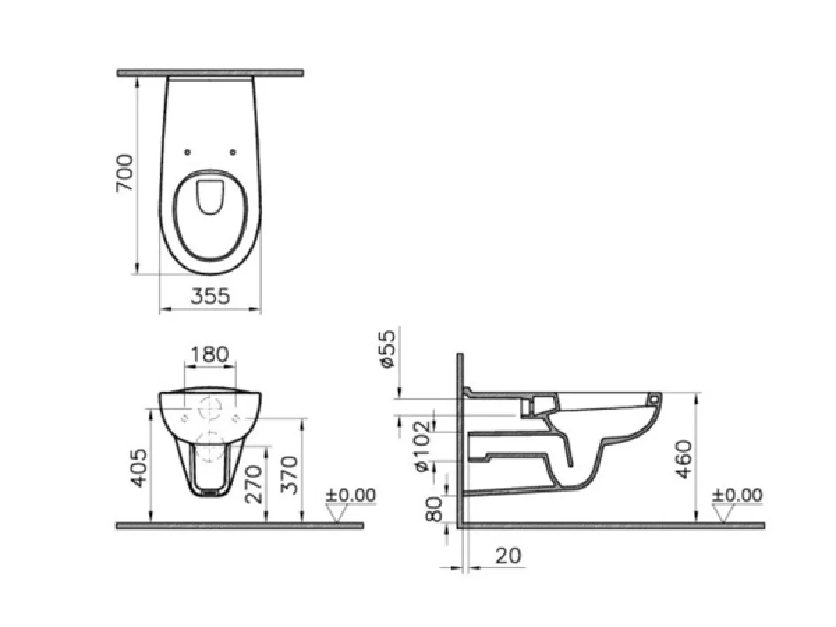 VITRA WC SOLJA KONZOLNA ZA POSEBNE POTREBE 5813B003-0075 