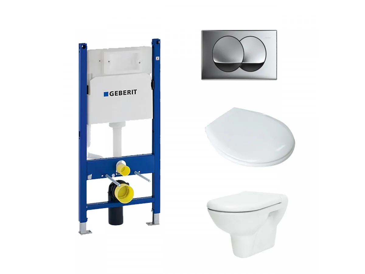 SET GEBERIT UGRADNI 458.112.21.1 + HROM TIPKA + WC SOLJA SA DASKOM 