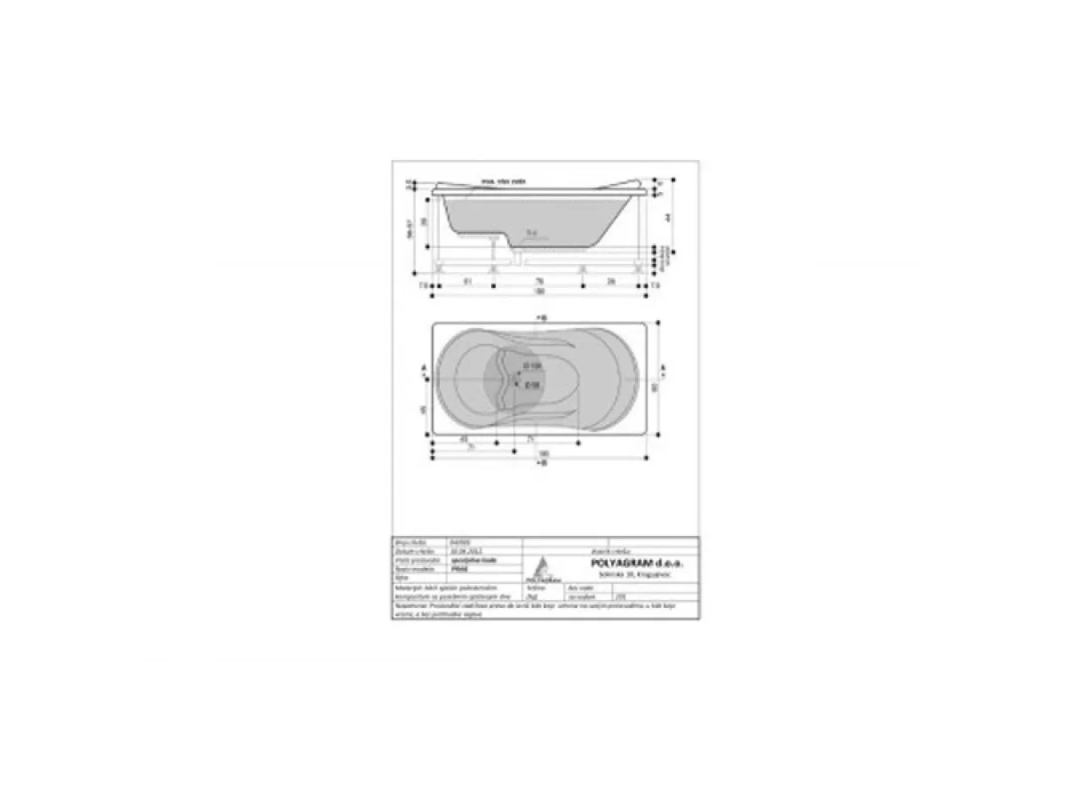 POLY KADA PRAG 180X90 KOMPLET - 