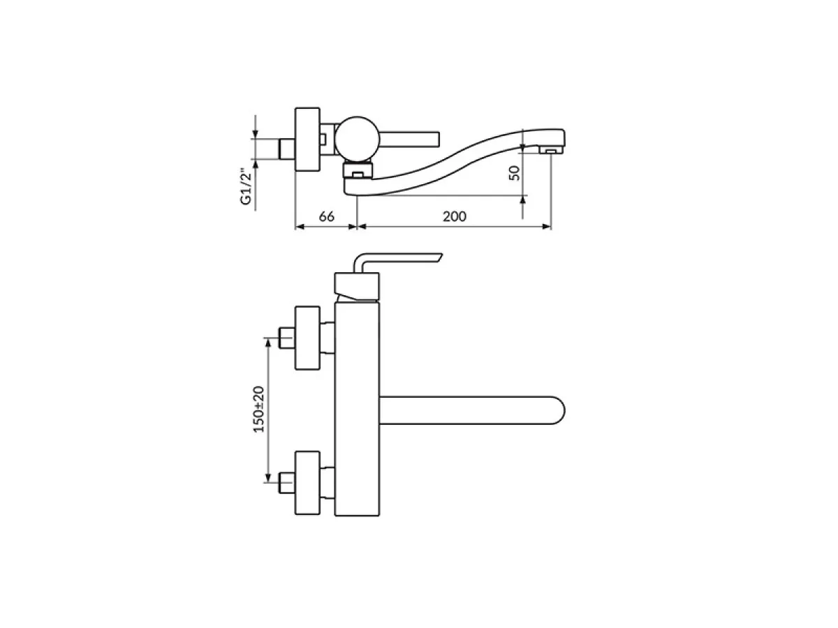 Rosan One Baterija Za Sudoperu - Lavabo Sa Izlivom S 200Mm Jo3212S 