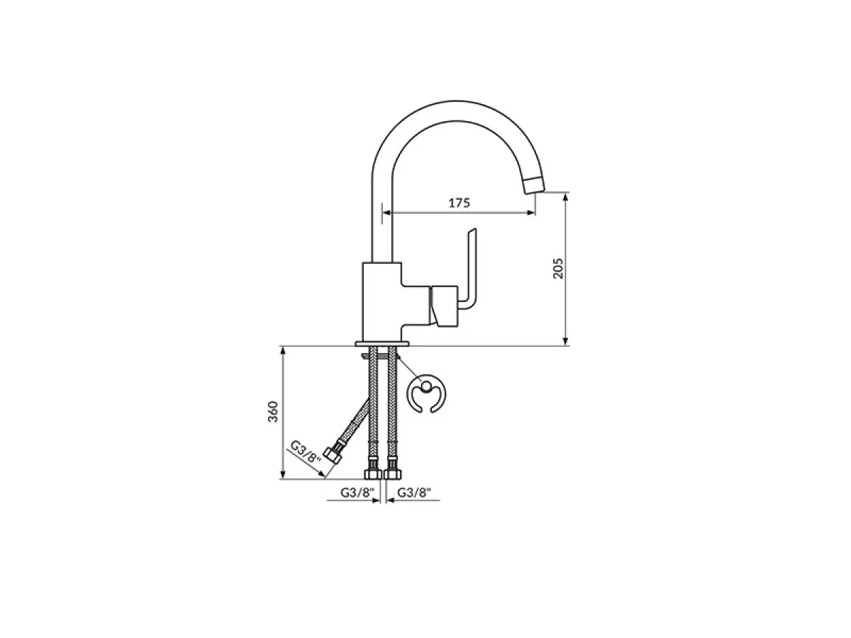 Rosan One Baterija Za Sudoperu - 3 Cevi Jo38103 