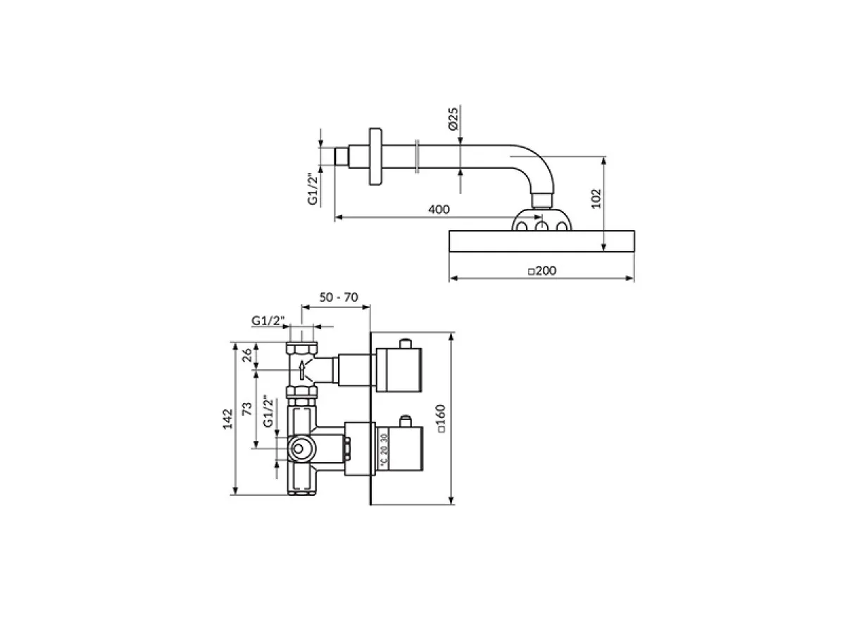 Rosan Thermo Uzidna Baterija Termostatska Jt31101 