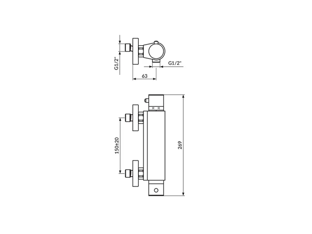 Rosan Thermo Baterija Za Tus Kadu Sa Rucnim Tusem Jt37101 