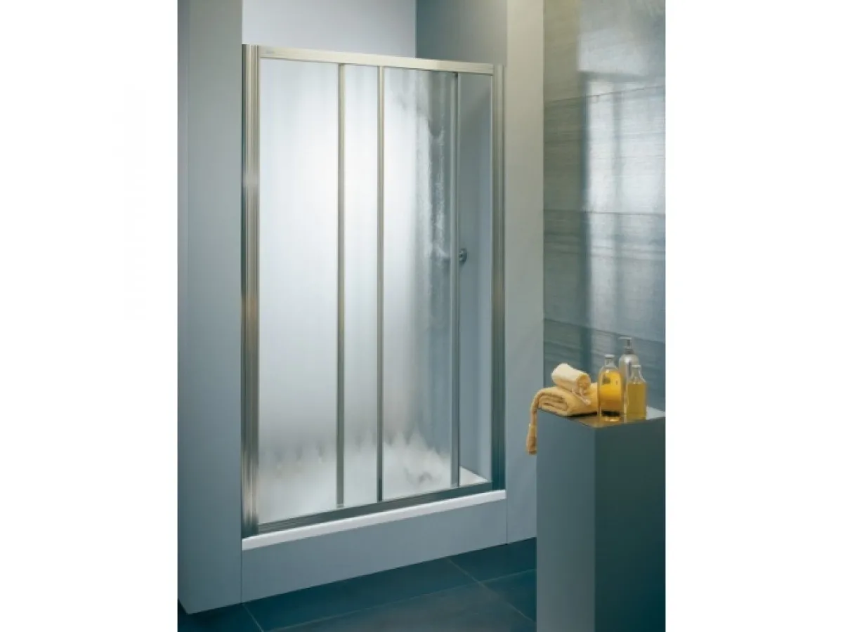 KOLPA TV2D/S SQ line 110 S/CH SILVER tus vrata 5/6 mm SILVER/CINCILA h=190 - 511600 