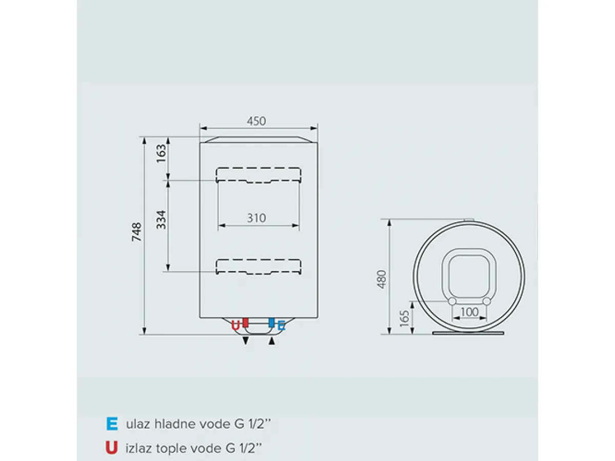 ARISTON 80L PRO 1 R (PRO1 R 80 V 2K) 