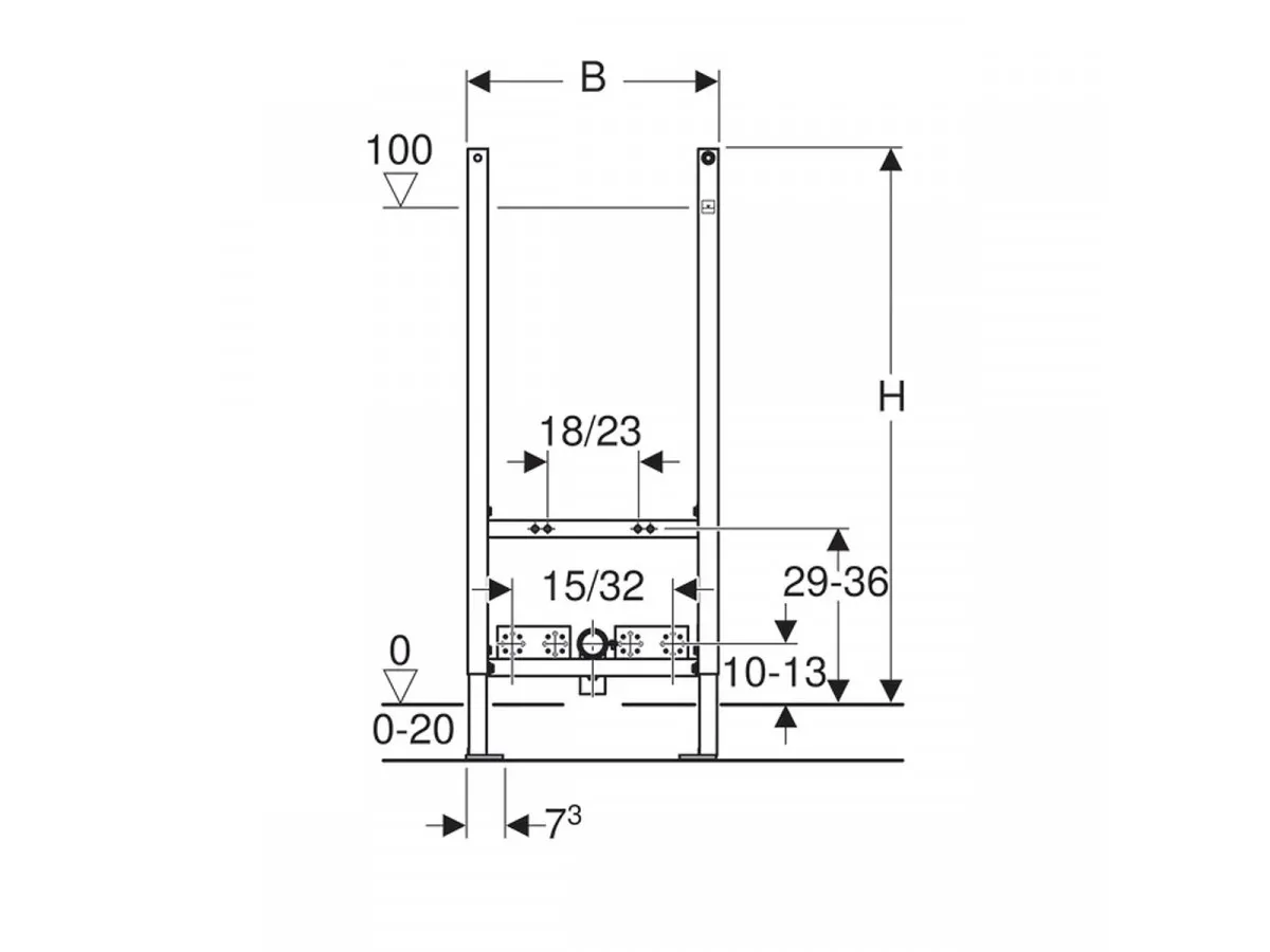 GEBERIT UGRADNI ELEMENT BASIC ZA BIDE 111.534.00.1 