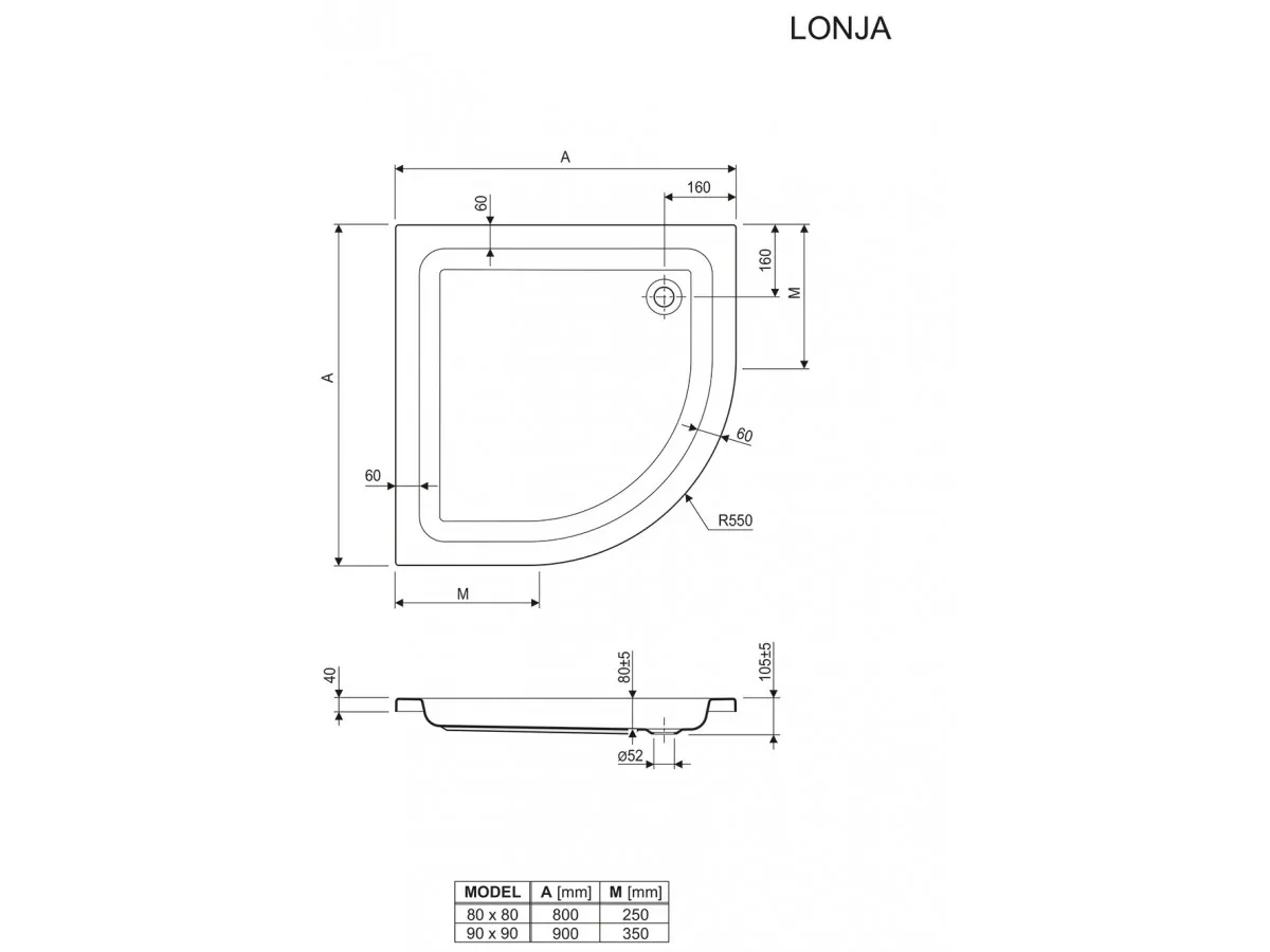 ARMAL POLU-KRUZNA TUS KADA 80x80 ERIK ARAKTK0008 