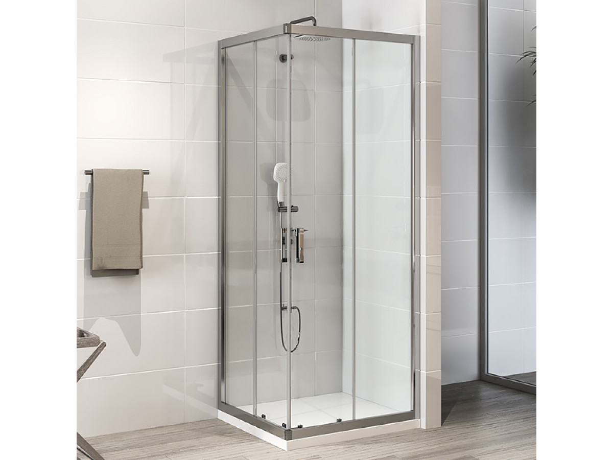 Armal Kabina Kockasto 90x 90 X190 Cm Staklo 6 Mm Hrom Transparent Ideale 5 1 90cc Mimaks Kupatila Beograd