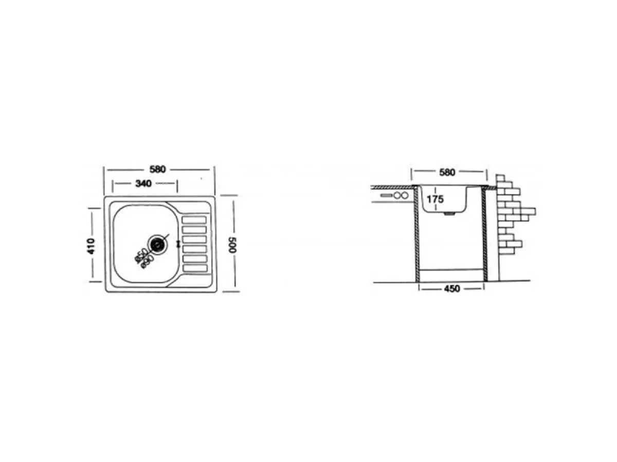 LIV INOX SUDOPERA UGRADNA 50x58 EC-196  Ø90 