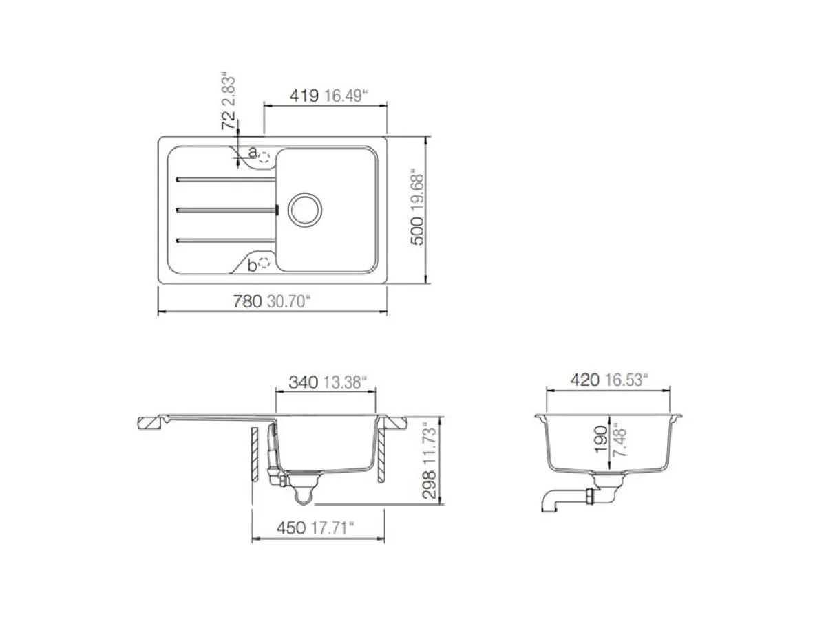 SCHOCK SUDOPERA FORMHAUS D100S 780x500x190mm BELA 