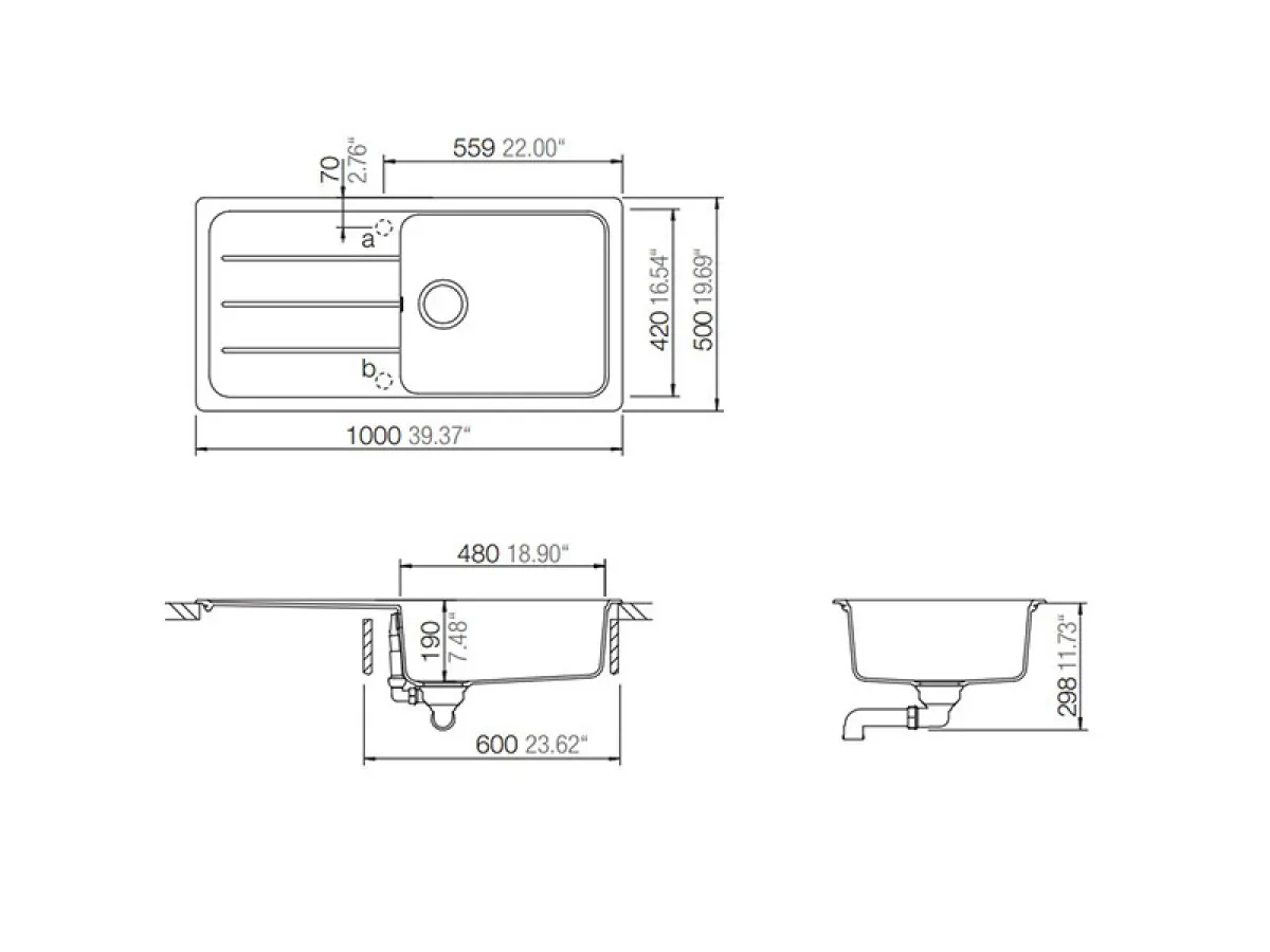 SCHOCK SUDOPERA FORMHAUS D100L 1000x500x190mm BELA 